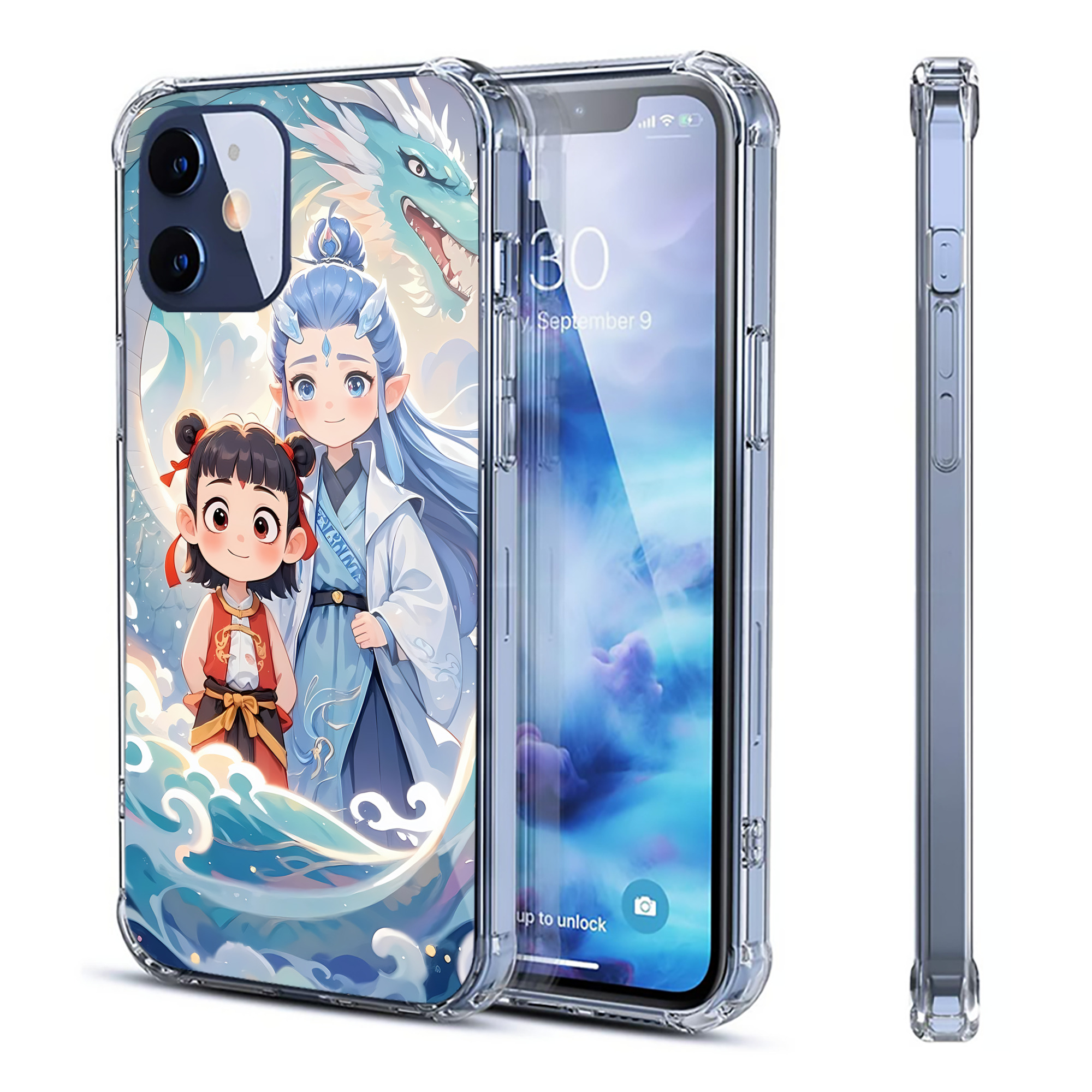 （画像用） Ne Zha 2 ナタ 魔童の大暴れ 【iPhone 12シリーズ対応】透明スマホケース（クリアソフトケース）